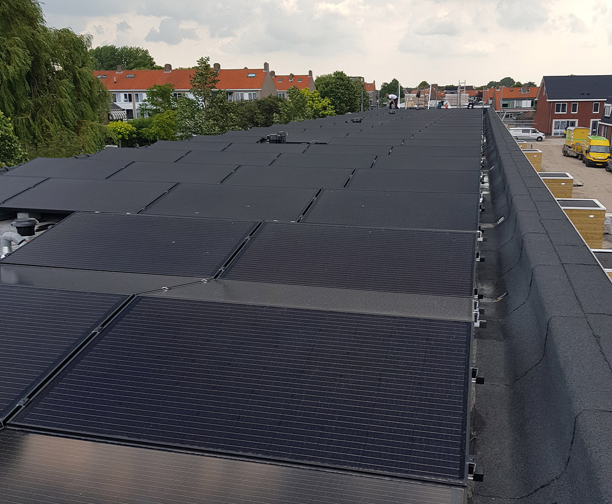 Geïnstalleerde zonnepanelen in Rijnsburg